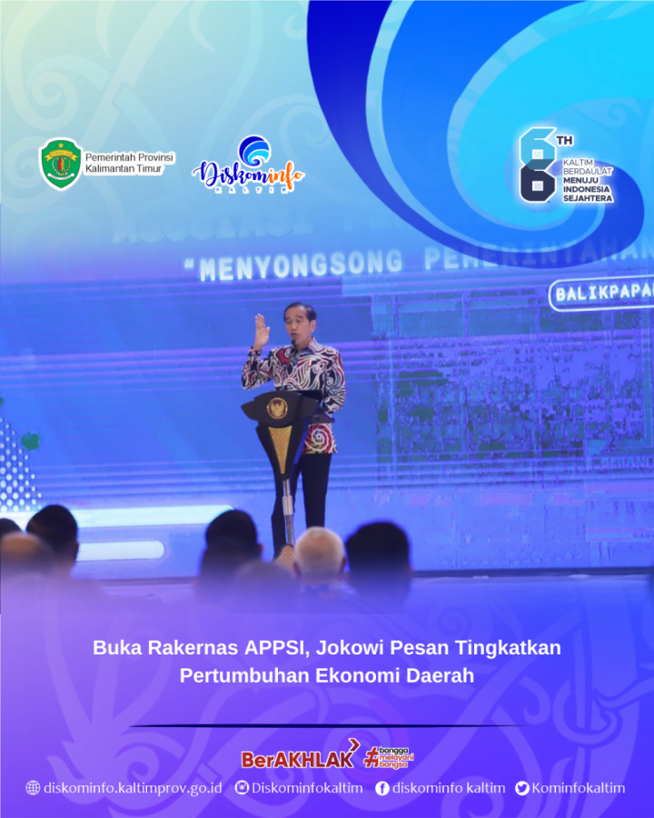 Buka Rakernas APPSI, Jokowi Pesan Tingkatkan Pertumbuhan Ekonomi Daerah