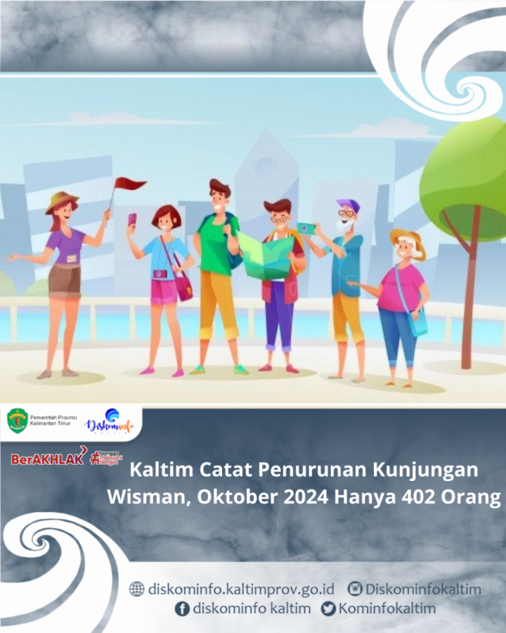 Kaltim Catat Penurunan Kunjungan Wisman, Oktober 2024 Hanya 402 Orang